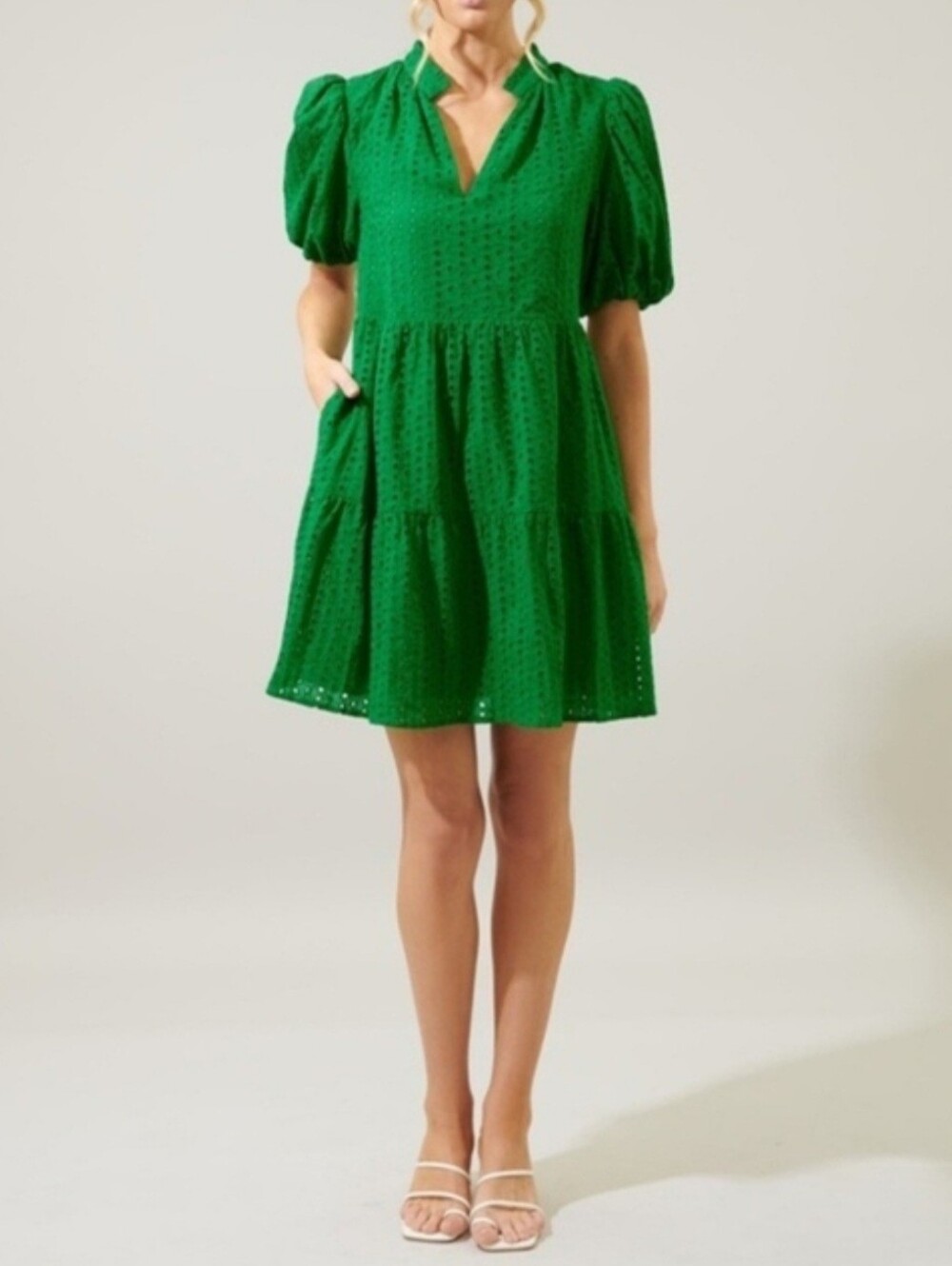 Sugarlips Jacey Babydoll Eyelet Mini Dress